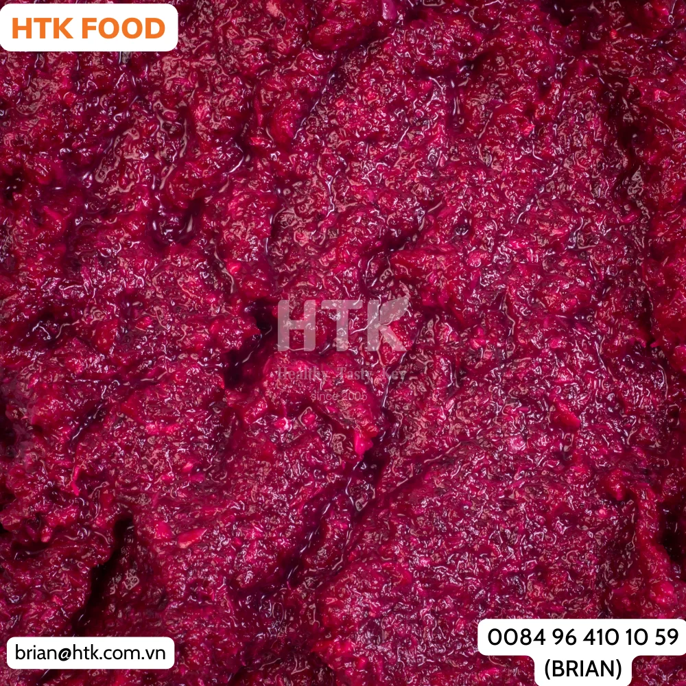 NEW 2024 FROZEN BEETROOT PUREE Made in Vietnam 100% Natural From HTK FOOD for Food & Beverage