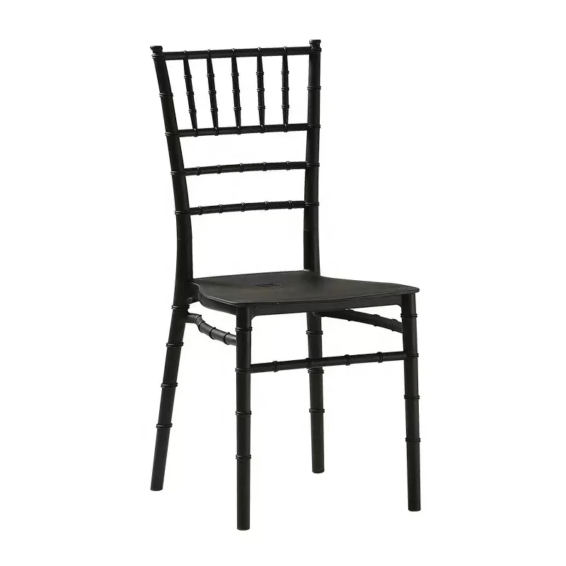Fashion Wedding Bamboo Chair Dining Living Room Home Office Furniture Hotel Banquet Restaurant Plastic Backrest Chair
