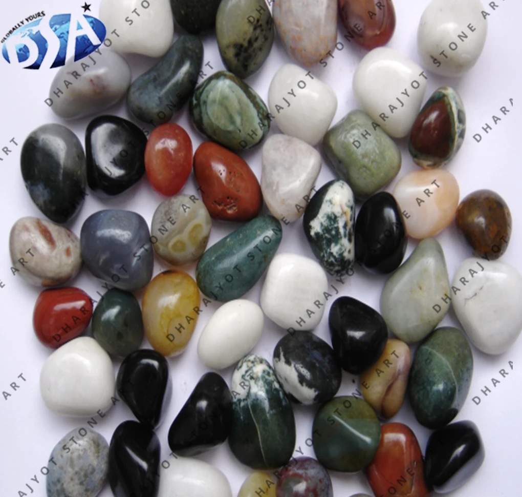 Premium quality mix colour dyed marbles aquarium gravel chips for landscaping gardening colour Pebble