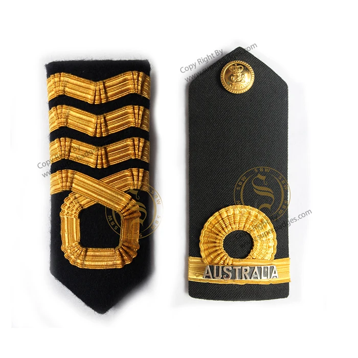 High Quality Manufacturers Bullion wire Shoulder Insignia Uniform Rank Shoulder board attachments Uniform Shoulder Boards