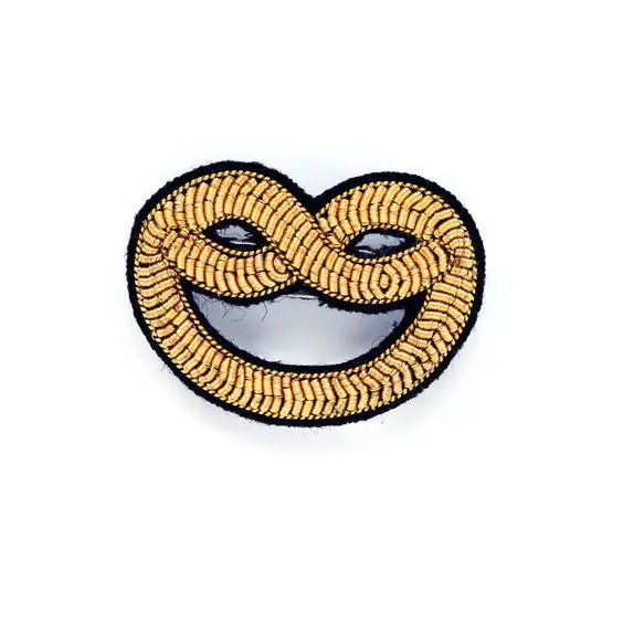 Fashion hand embroidery bullion wire brooch HAND  fashion brooch custom made jacket patches ladies brooch #0000545