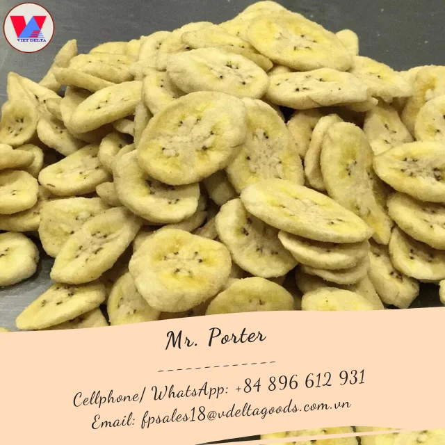 Crispy Dried Banana Slices Made From Well-ripened Bananas As a Concentrated Product of Fresh