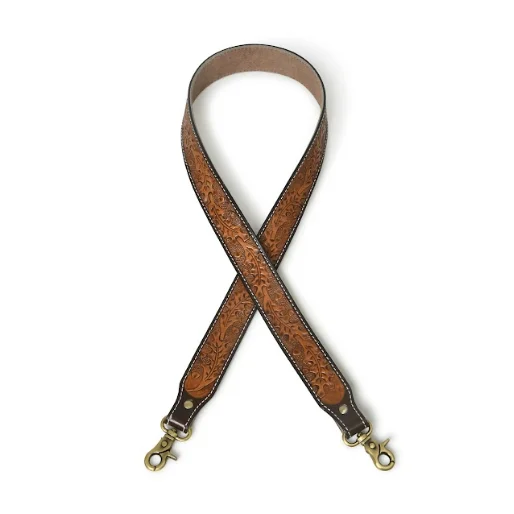 Real Cow Leather Antic Brass Hard ware Accessories Women Shoulder Bag Strap  Webbing Belt Bag Straps