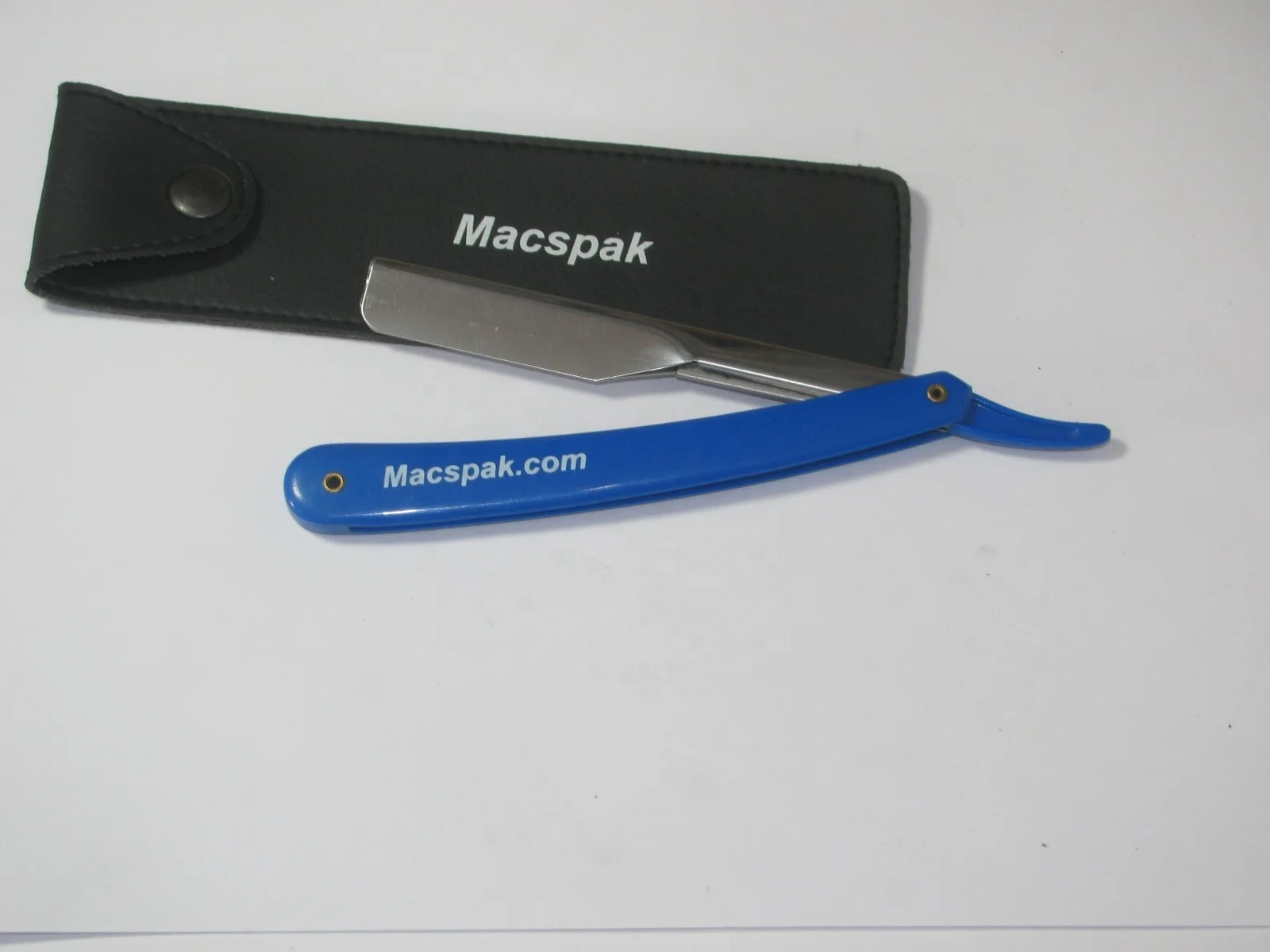 Expose Blade matte Blue Sliding Out Razor For Barbers Free Customize Logo Straight Razors Barber supplies