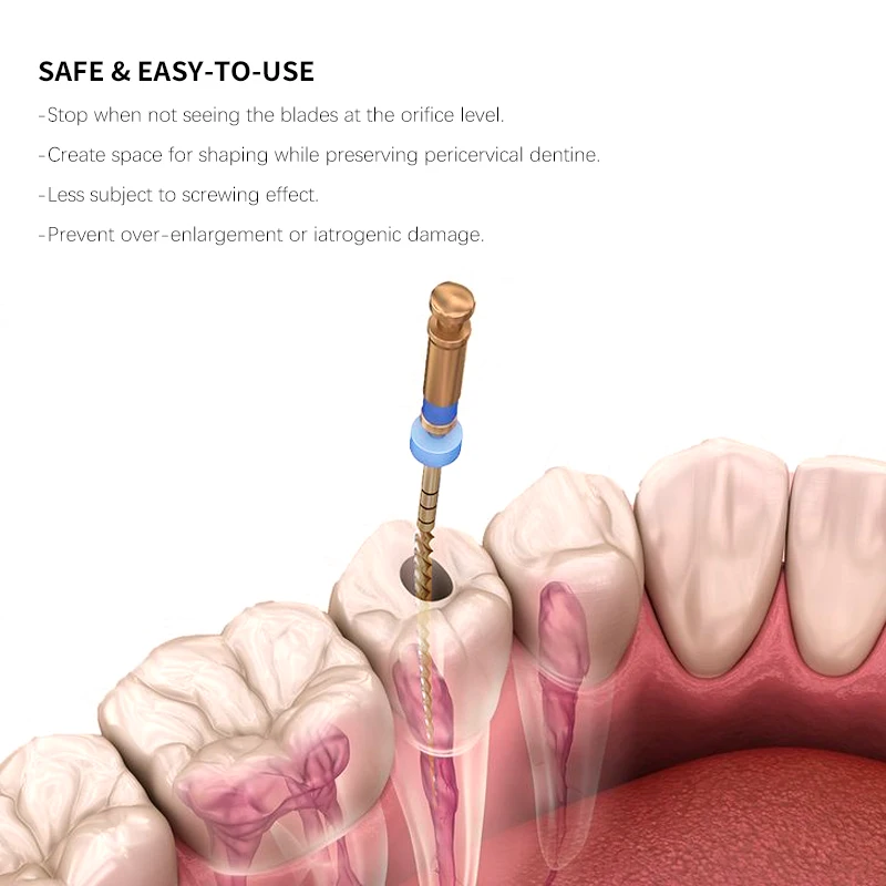 Dental Root Canal Files Heat Activated Golden NITI Flexible Rotary 21/25/31mm Assorted File for endodontic motor