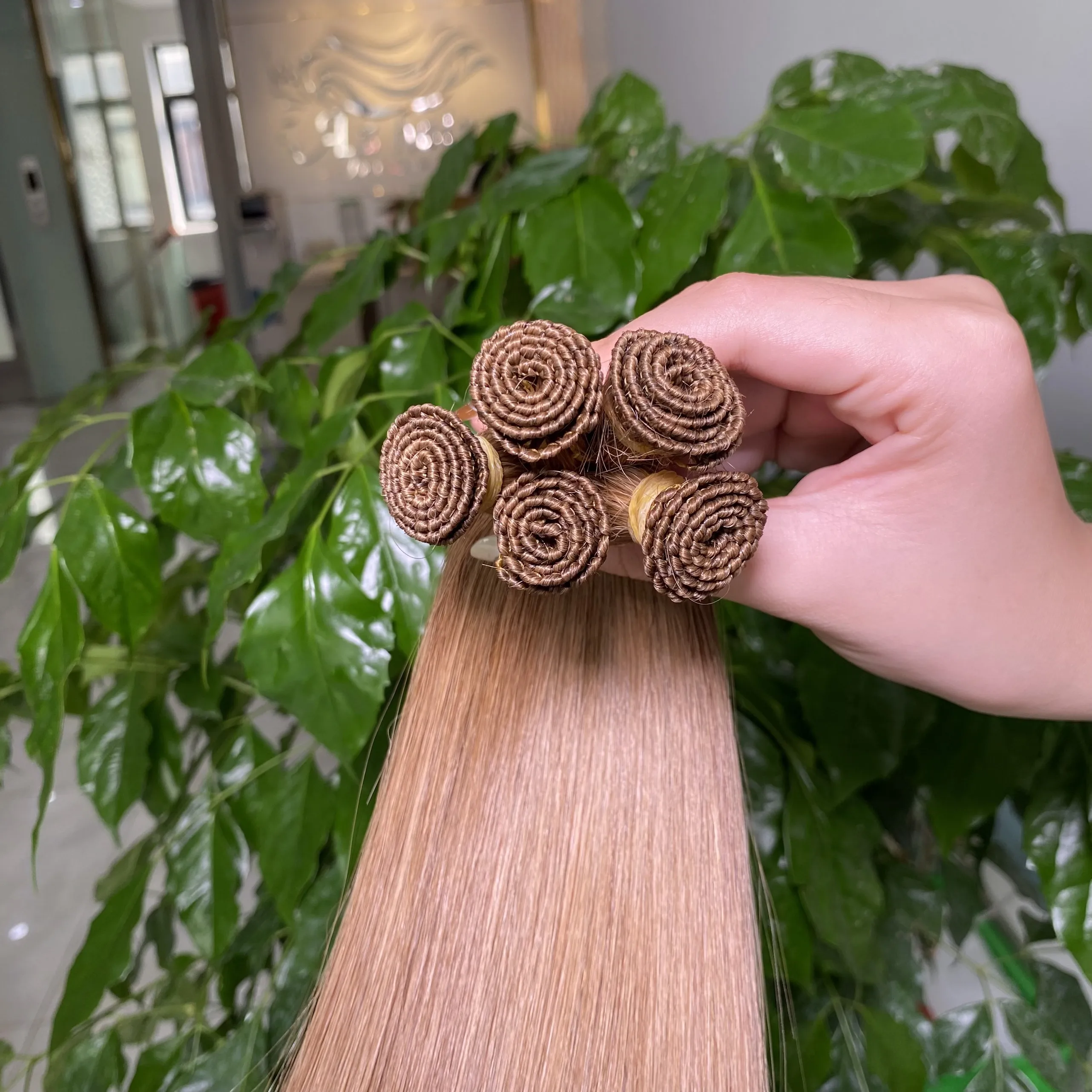 Hand Tied Weft Hair Extensions Remy Vietnamese 100% Unprocessed Raw Hair Top 1 Human Hair Extension Supplier In Vietnam
