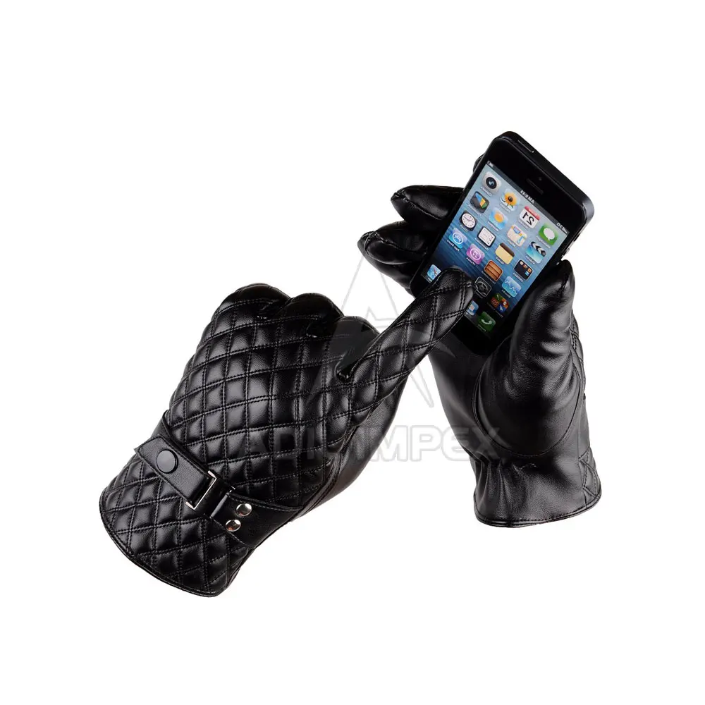 Cowhide Men Hand Driving Leather Work Gloves With Stretchable Wrist Cut Resistant Driving Gloves