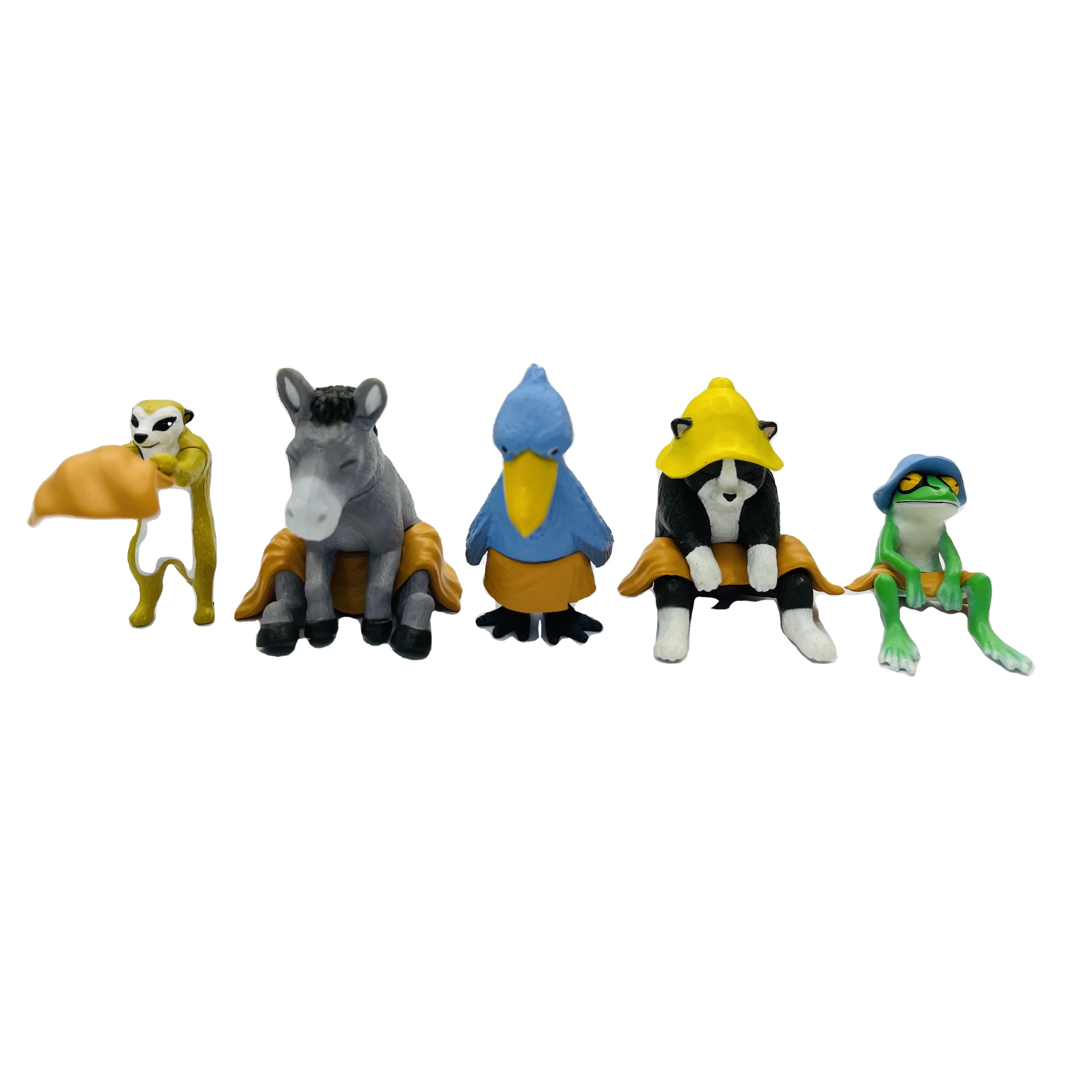 Multiple Colors / Shapes Miniature Charm Animal Toy Set 5 Items Part 1 Best Made In Vietnam