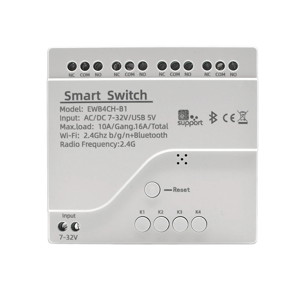4-channel EWelink 7-32V remote control WIFI module garage door opener receiver APP voice control 12V 24V smart life
