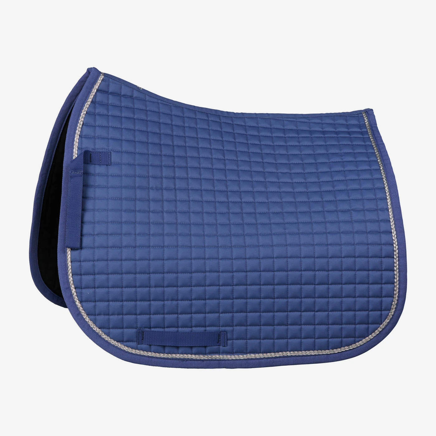 Glarus Dressage Saddle Pad with Metallic Braiding - Marlin Blue