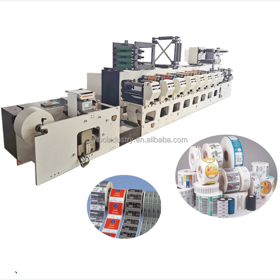 High Speed Foil PVC BOPP PE Label Paper CUP Plastic Film Bag 2 4 6 8 Colour Flexographic Flexo Printing Machine Price