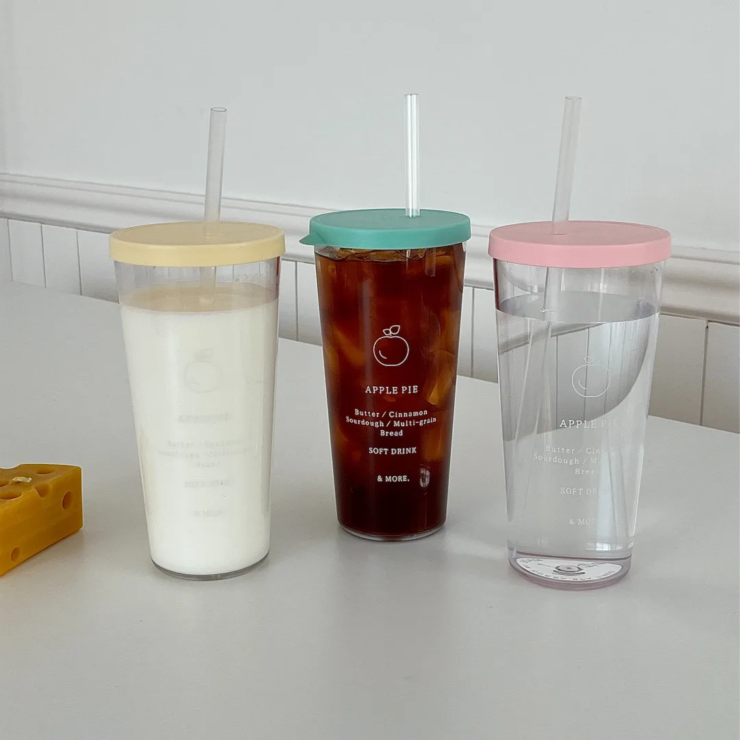 [Made in Korea] Basic Straw Tumbler 600ml - Reusable cup with straw and lid 4colors