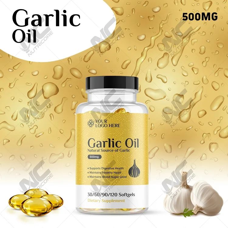 Wholesale Price Best Selling Healthcare Dietary Supplement Consecrated Garlic Oil Softgel from Indian Manufacturer