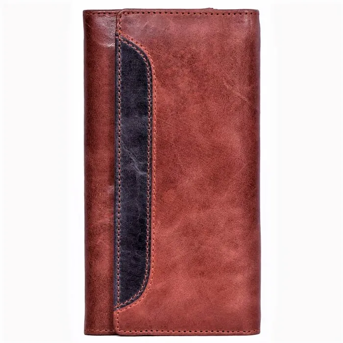 Real Cow Leather Long Wallet for male female Purse custom logo emboss credit card currency note slots zip pocket window slot