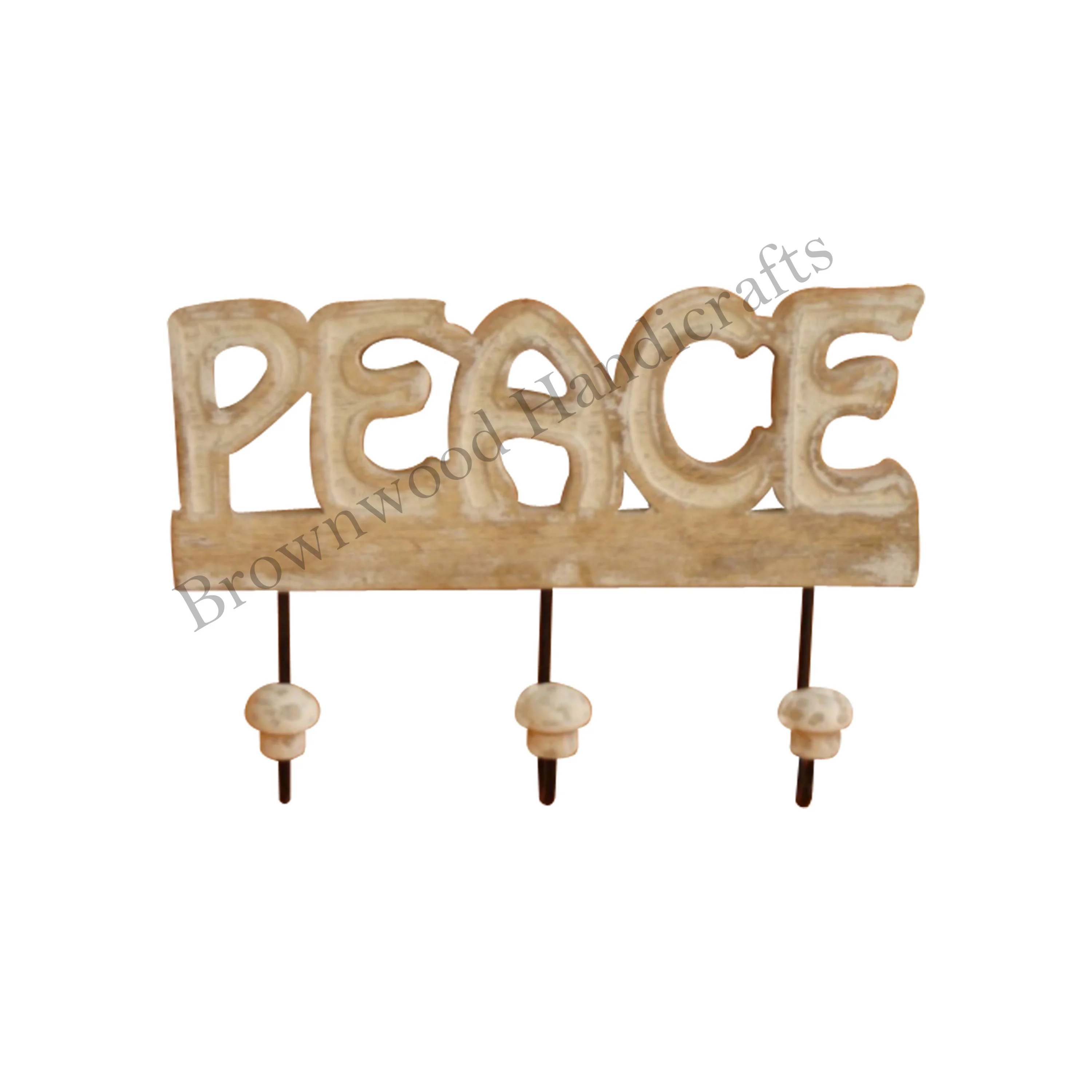 Attractive Designed Wooden Wall Mounted Cloth Hanging Wall Hook Handmade Wood Carved Wall Hook For Online Sellers at Low Price