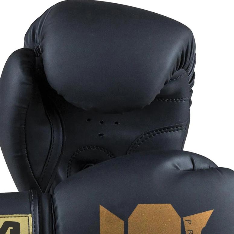 Унисекс матовый черный кик боксинга на устойчивом плотном объемом 16 унций перчатки & тайского бокса латексная подкладка перчаток для трусы-боксеры