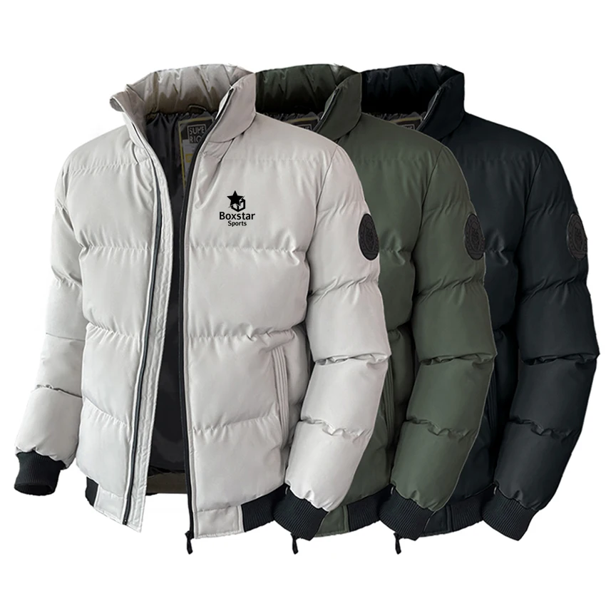 2022 Men Fashion New Design Winter Puffer Shiny Jacket Warm Padding Wholesale Bubble Bomber Jacket