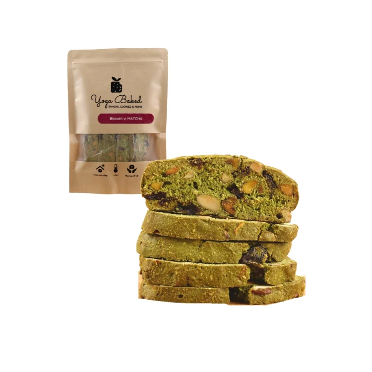 Delicious Healthy Matcha Cranberry Almond Biscotti Vietnam Manufacturer Mixed Nut Biscuits Eat Directly Wafers Biscuits Cookies