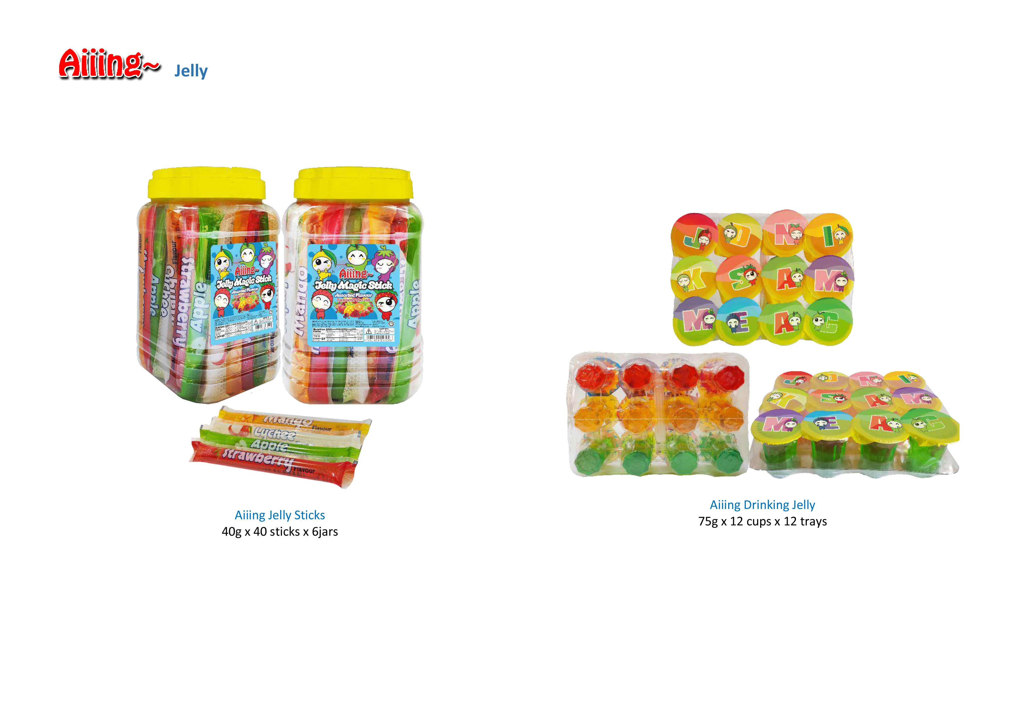 Aiiing Fruit Pudding Cups Aiiing Pudding Cups 110g x 6 cups x 16 pkts - Orange Flavour Pudding no Nata de Coco