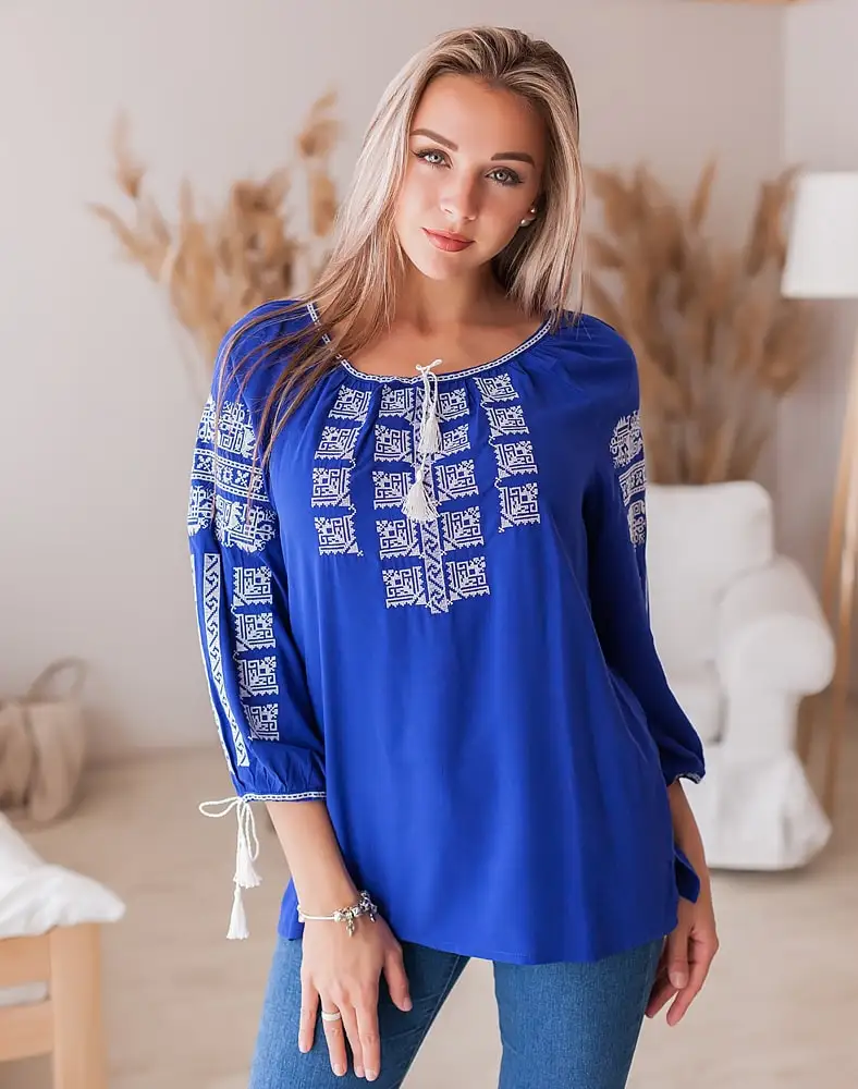 Женская винтажная кружевная блузка