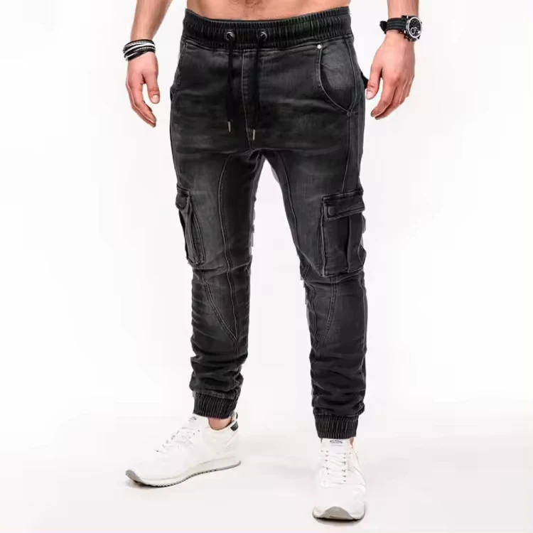 Лидер продаж мужские джинсы Slim Fit высококачественные с несколькими карманами