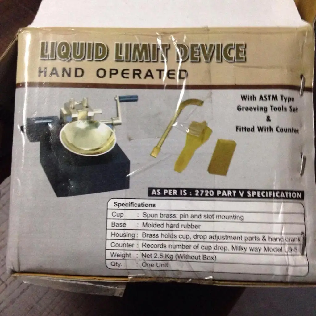 Liquid Limit Apparatus Soil Testing Instrument and Equipment