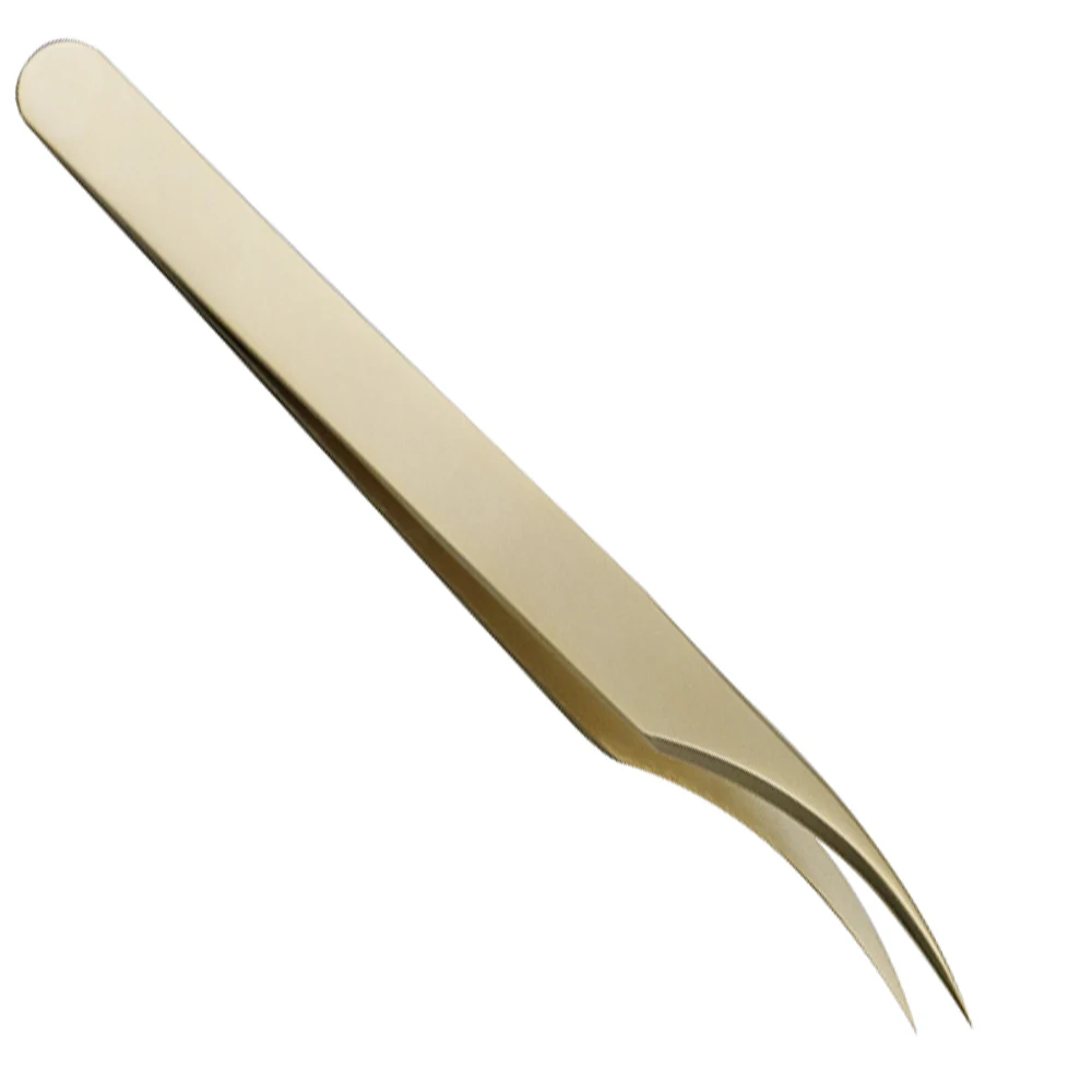 Plasma coated Rose Gold color Professional eyelash extension Tweezers Best Beauty Instruments And Tools