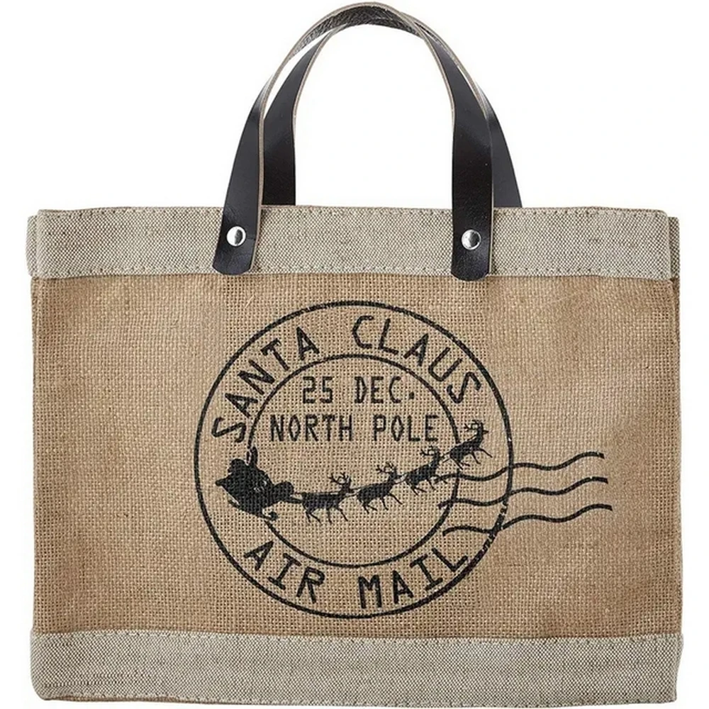 Custom Print on Natural Burlap Gunny Tote Bags Reusable Grocery Shopping Jute Tote Bag Gift Bags