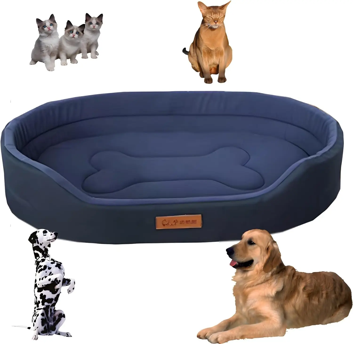 Double-sided four seasons available large size large dog bed house sofa dog kennel soft wool pet dog cat mat