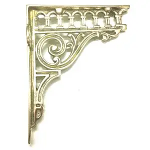 Brass Decorative Flower Shelf Brackets Hardware Brackets Self Support Bracket Indoor Outdoor Use For Home House Made in INDIA