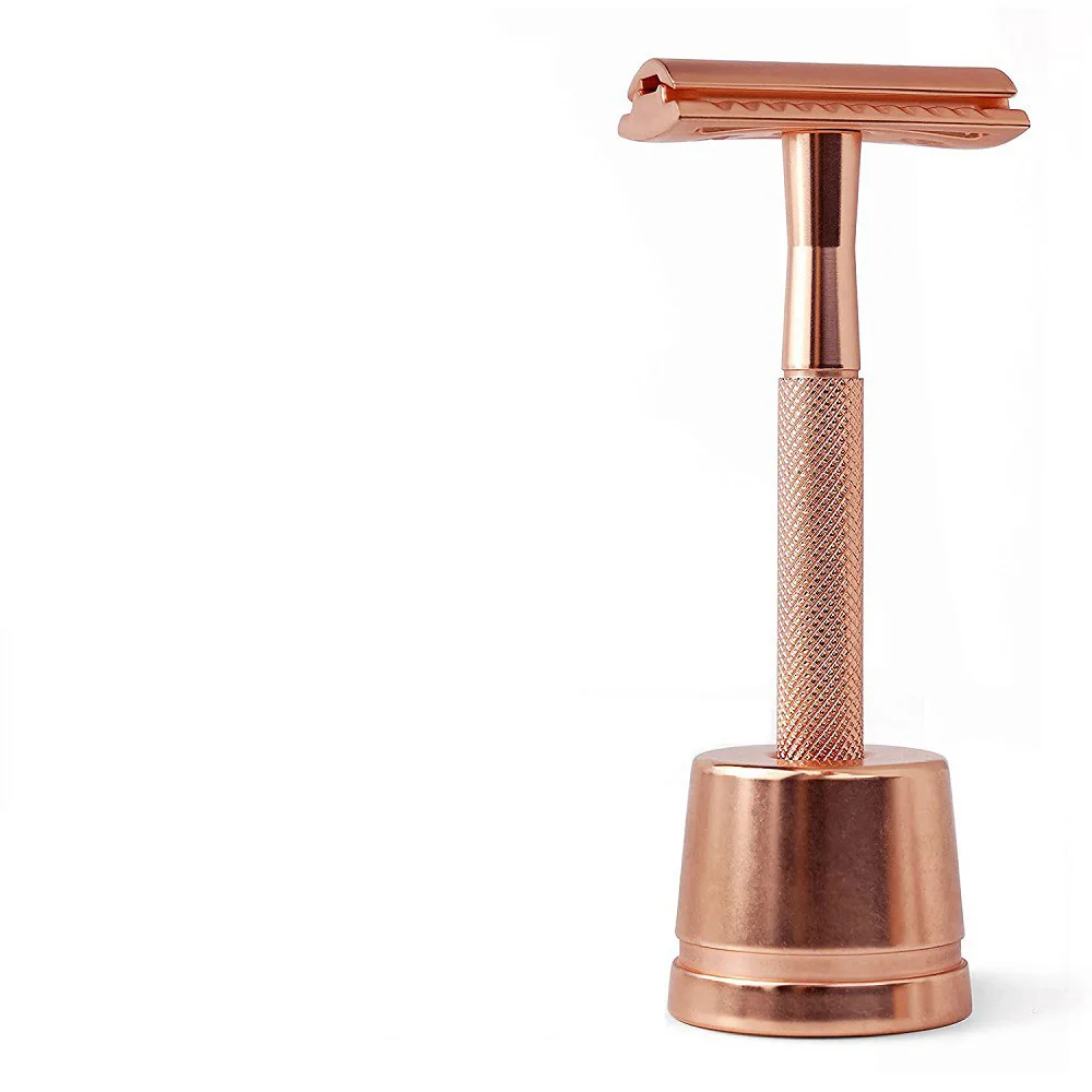 Hot Selling High Quality Safety Razor With Stand Multi Functional Rust Free OEM Safety Razor Under Shave Razor With Stand