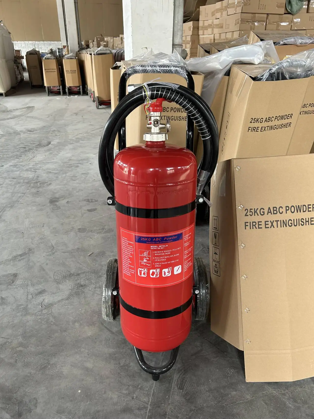 Trolley 25kg/50kg 40% ABC DCP Fire Extinguisher Wheeled Fire Extinguisher