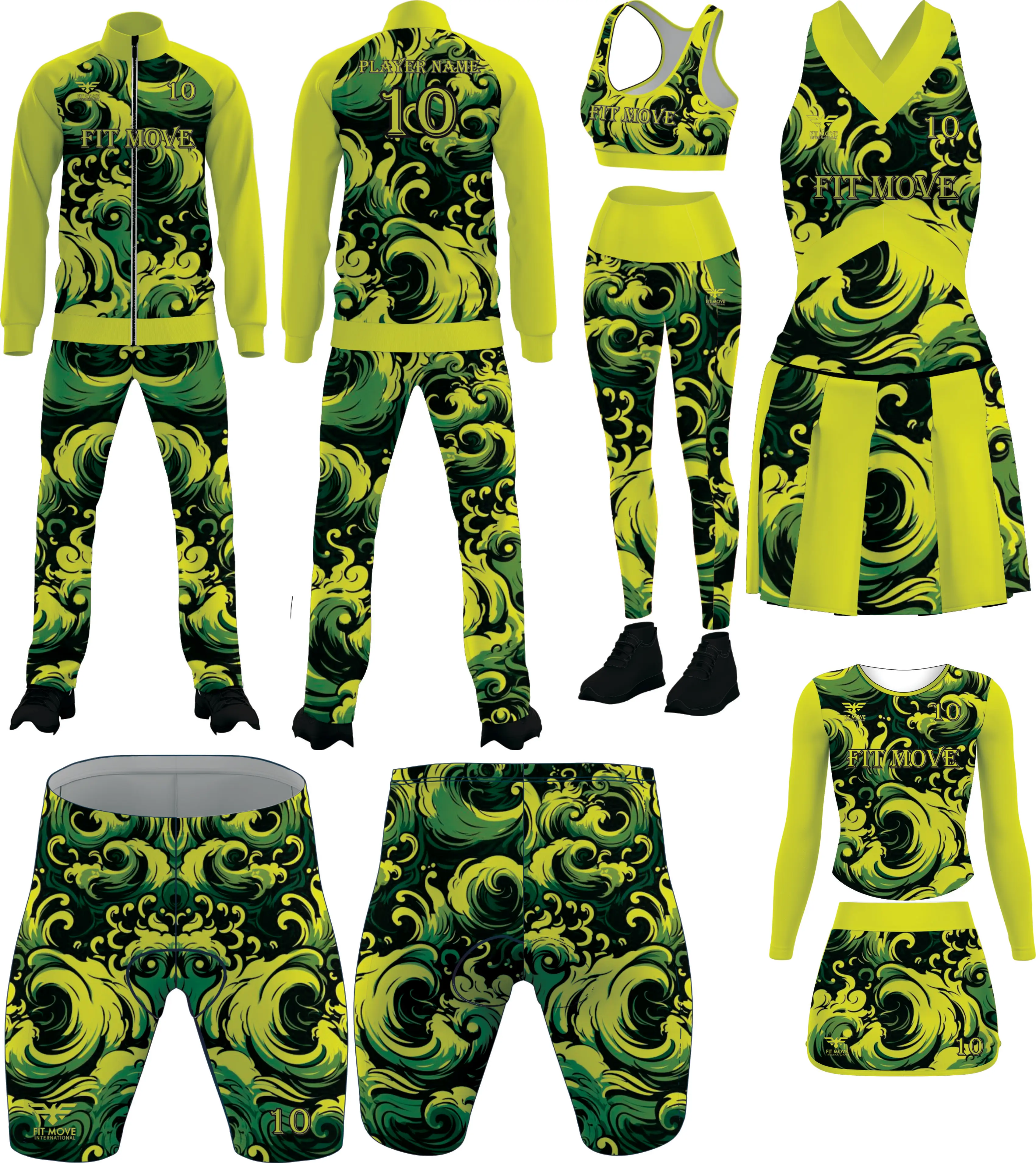 Cheerleading Uniform 2024 Wholesale Latest Design Women Cheerleading Uniform Breathable Combo Set Cheerleading Uniform OEM