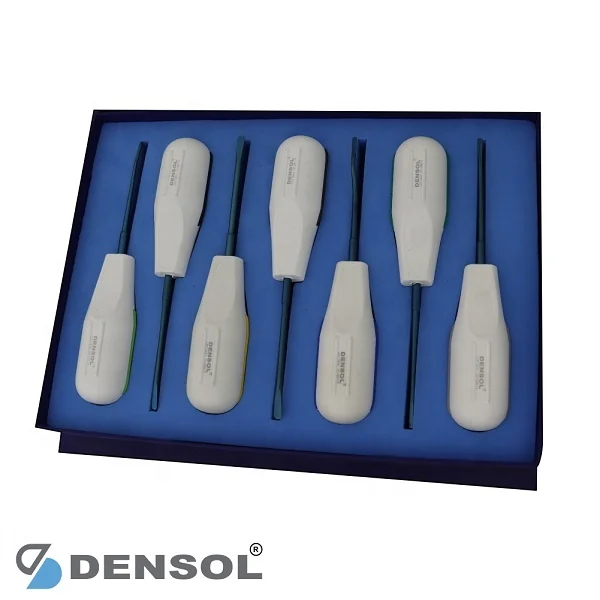 Dental Luxating Root Elevators Tooth Extracting Sets Kits Set of 7 Fine/sharp Titanium Blue Tip Elevator TGA Australia Approved