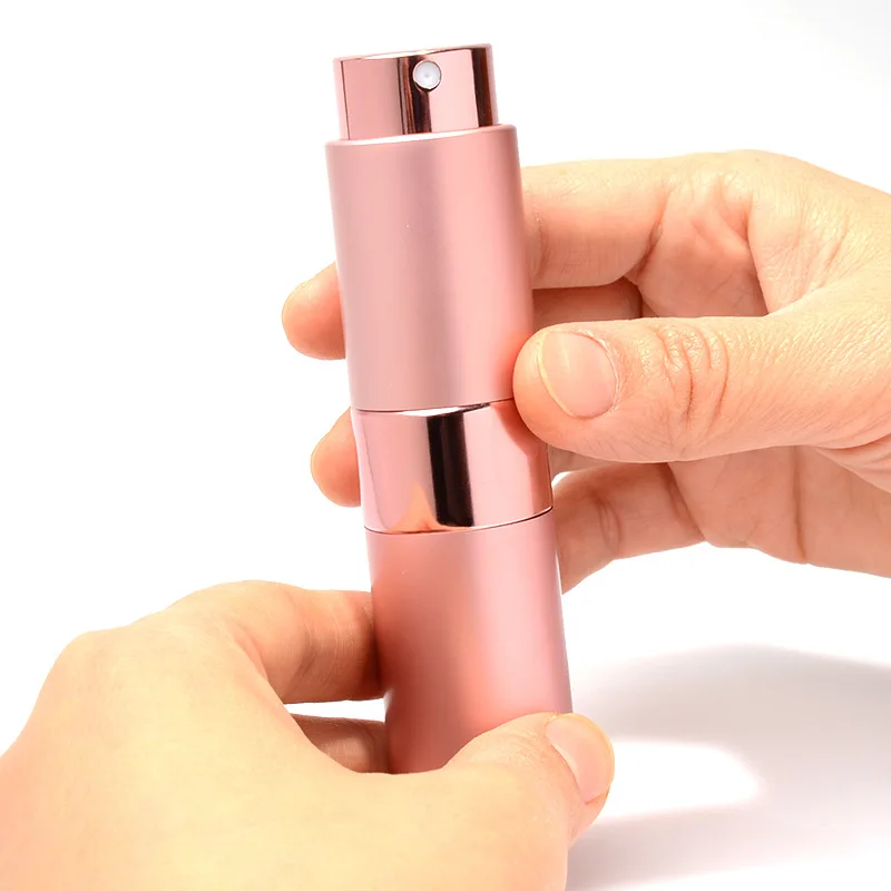 Wholesale 8ml 10 ml 15ml 20ml Mini Matte Black Personalized Pump Refill aluminium spray bottle 20ml