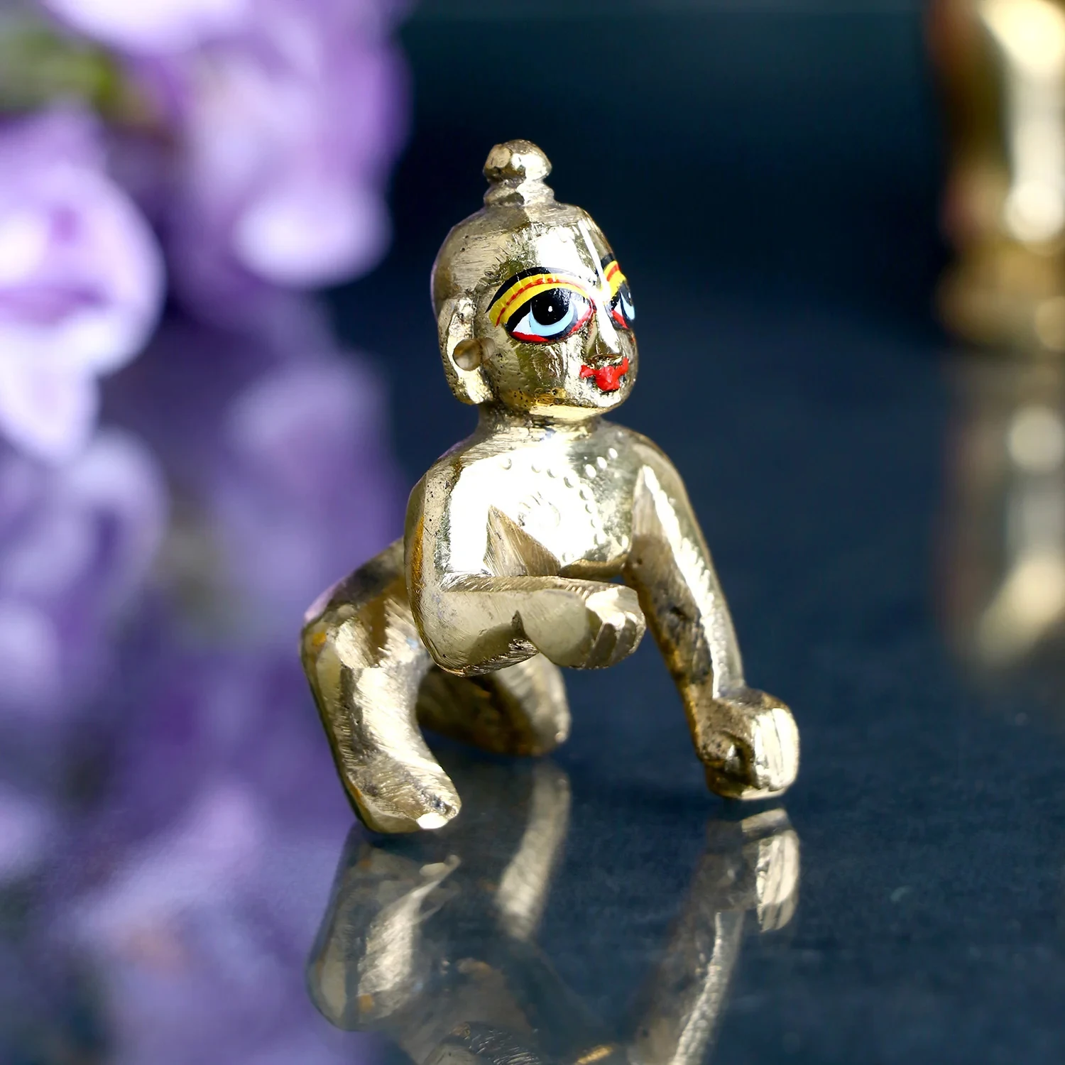 Латунная фигурка Gopal/Laddu Gopal Idol керамическая статуэтка с глазурованным ангелом домашний декор свадьба эмалью счастливого кота