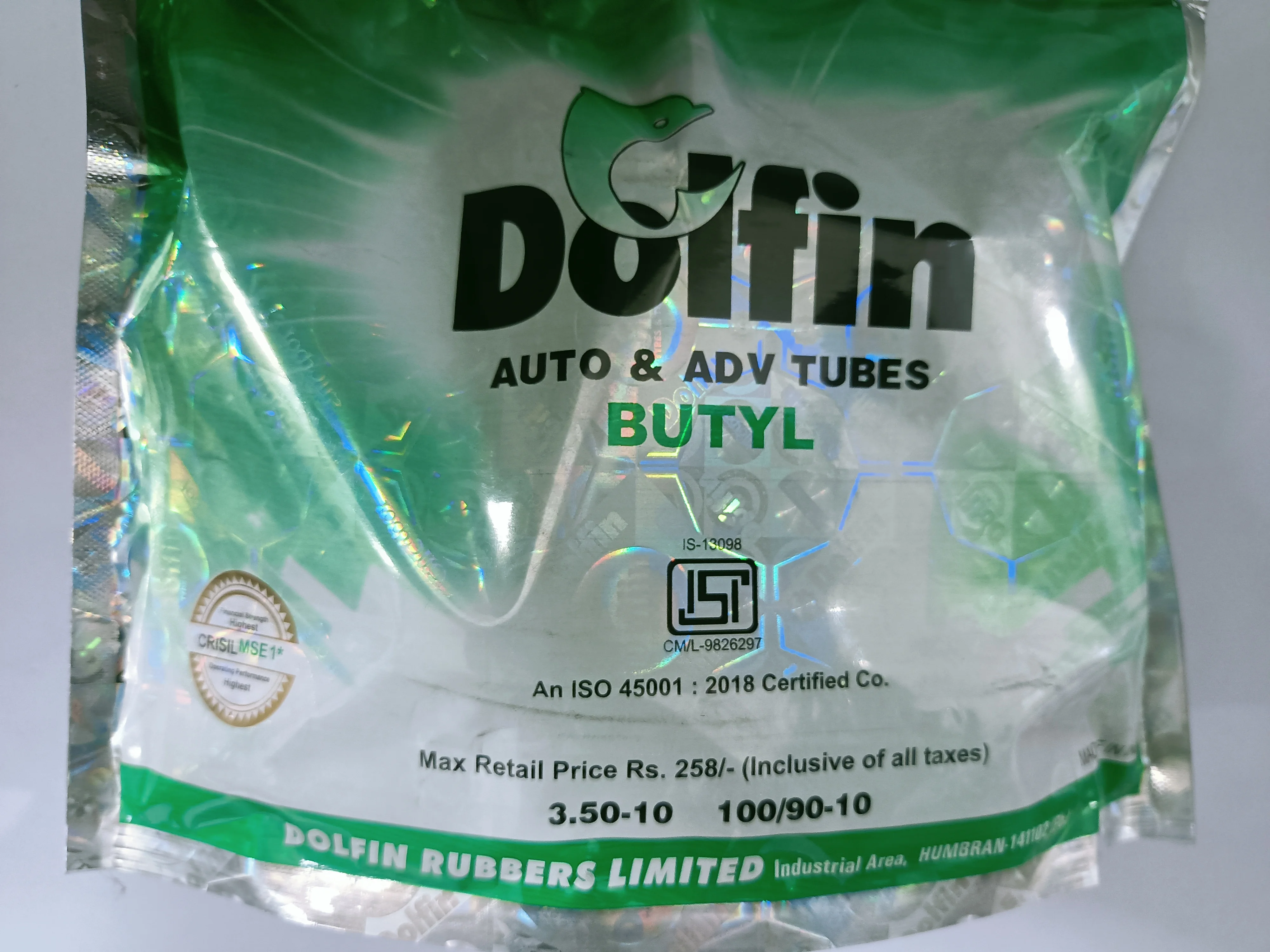 High Quality Round Shape Dolfin Auto and Adv Butyl Inner Tube Size 3.50-10 is suitable for Scooter Pneumatic Tyres