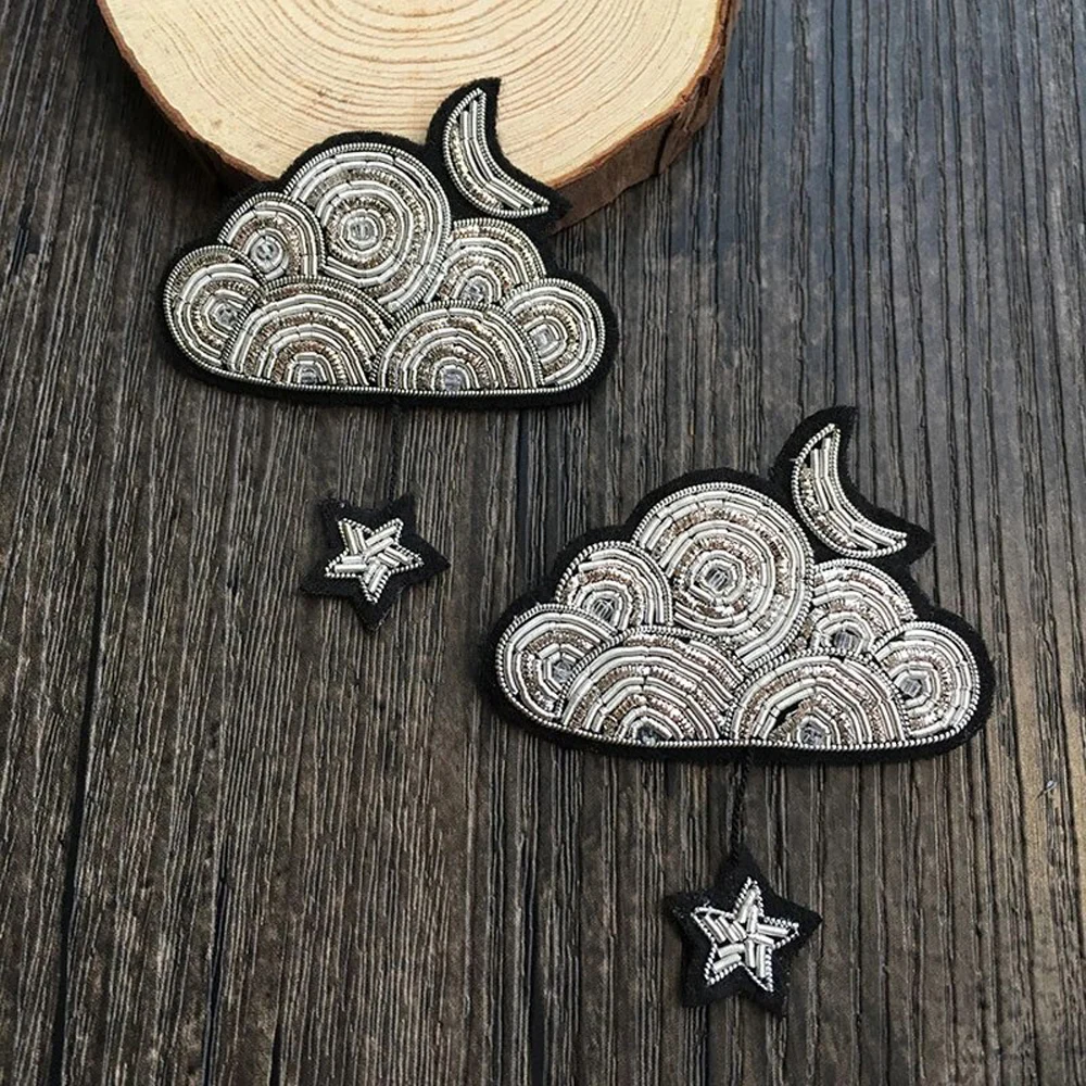 Indian  Thread Silk Cannetille Hand Embroidery Lobster Patch Badge Fashion Brooch Garment Bag Hat Decoration Applique