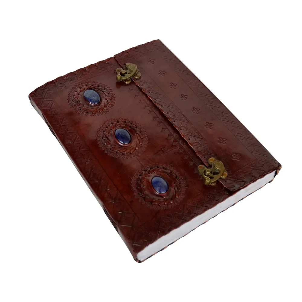 Latest Collection Leather Journal Seven Stone Embossed Handmade Book Of Shadows Notebook Poetry Book Sketch Book 10 X 13 Inches