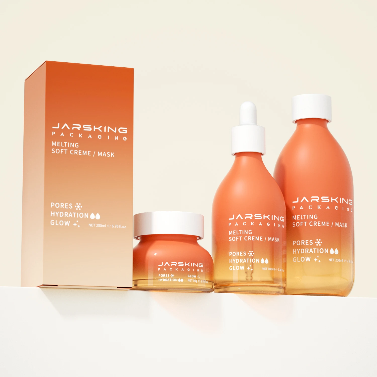 pink luxury empty glass cream jar 50g frosted lotion body oil dropper pump bottle 100ml 200ml