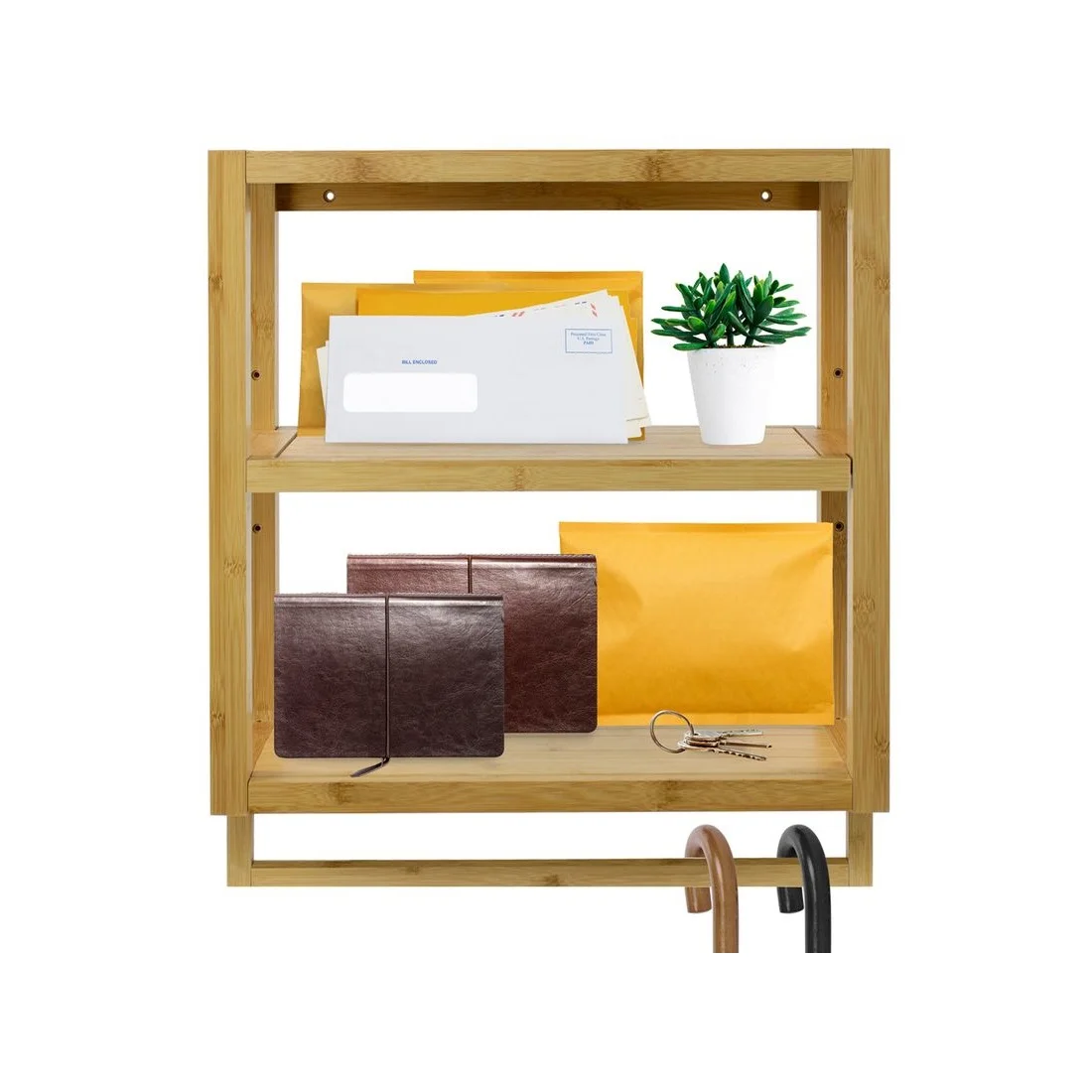 Rustic Wooden Wall Shelves Storage Shelves for Bedroom Bathroom Kitchen Living Room Office and More