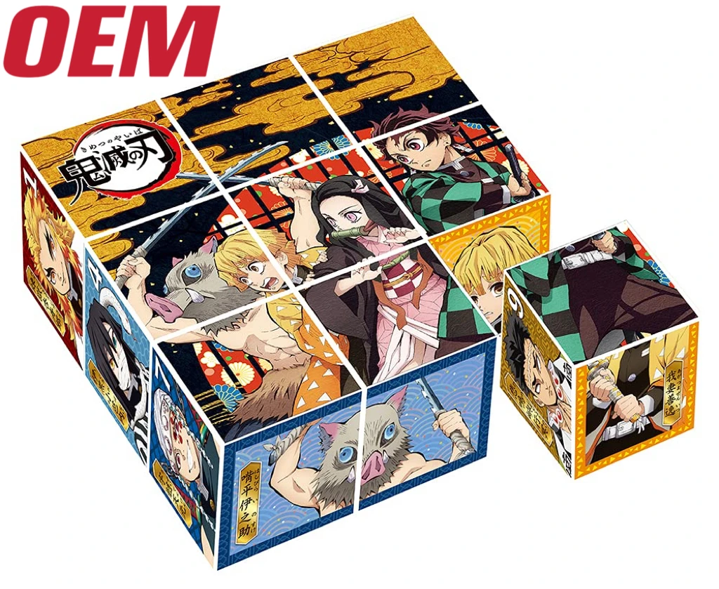Customized 9 Pieces Game Cube Made Small Cartoon Cube GameToy Make Plastic Cube For Kids