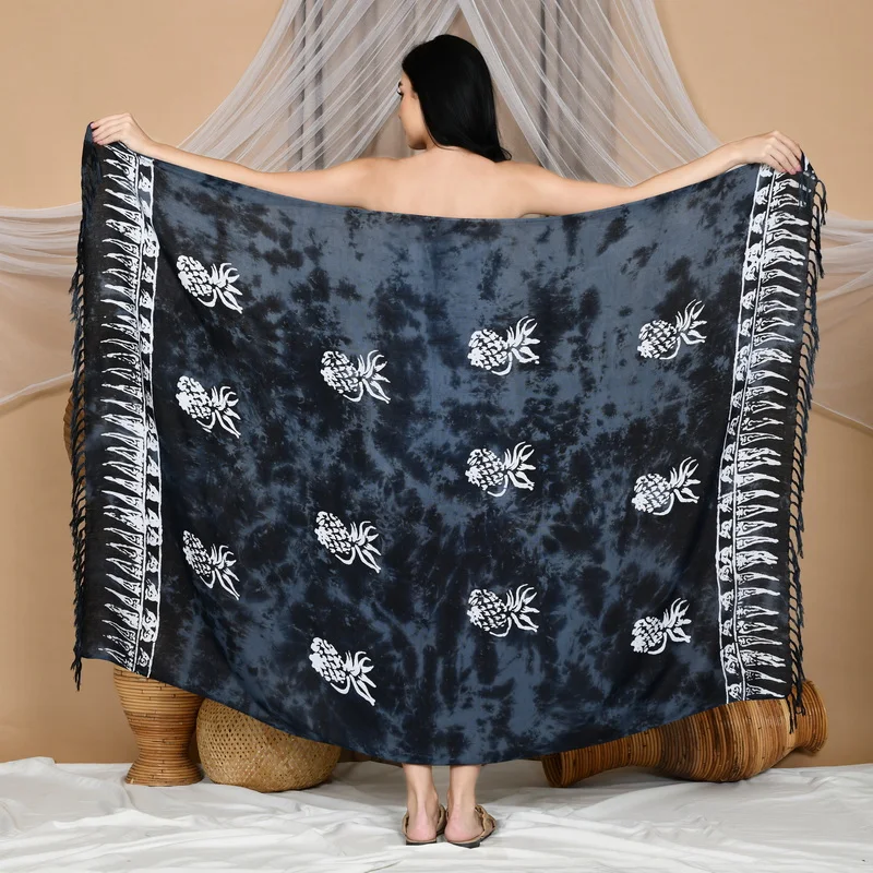 New Arrival Hawaiian Sarong print Pareo lavalava Floral Print Beachwear Cover Up 100% Rayon PR083-002R2