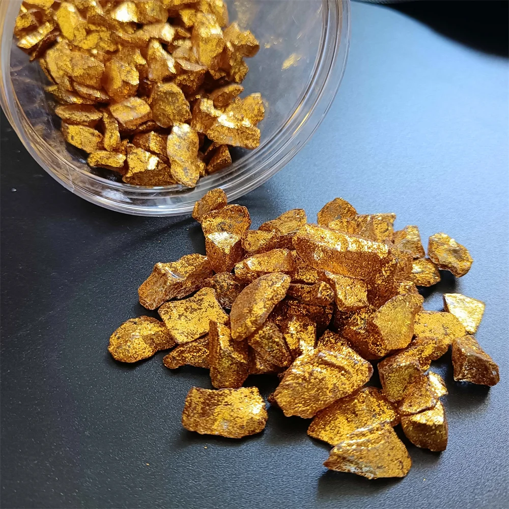 1-3mm 3-6mm Gold Coated Crushed Mirror all sided silver glass chips for terrazzo arts