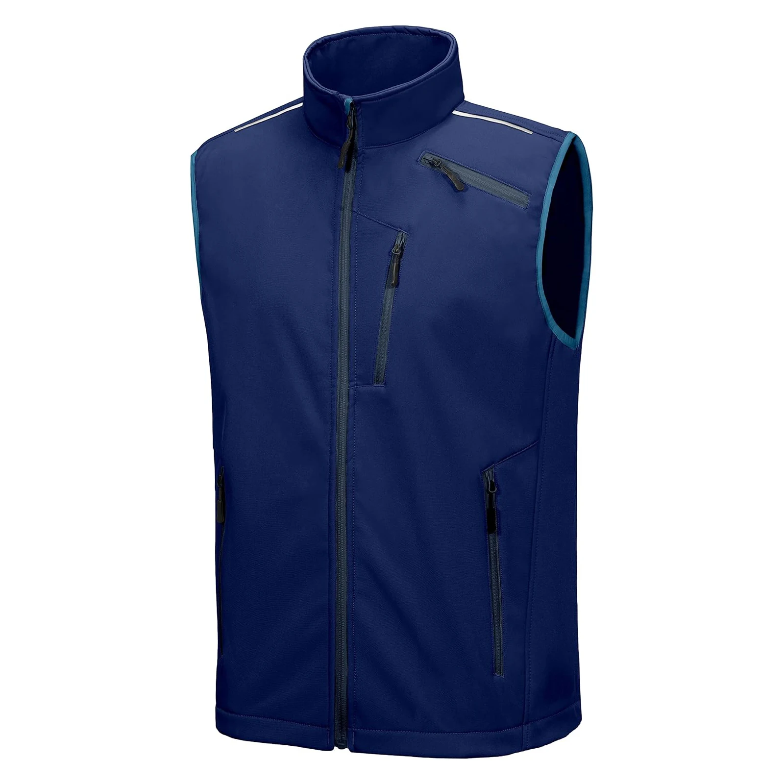 Little Donkey Andy Mens Lightweight Fleece Lined Softshell Vest Windproof Sleeveless Jacket for Hiking Travel Golf