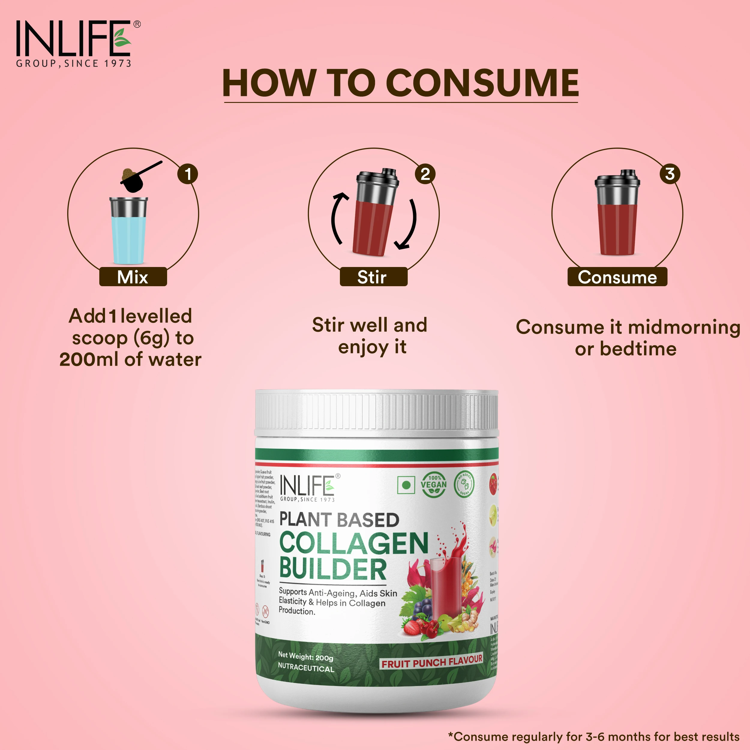 Buy High Quality Vegan plant based Collagen Powder supplement helps to maintain stronger bones, joints and skin