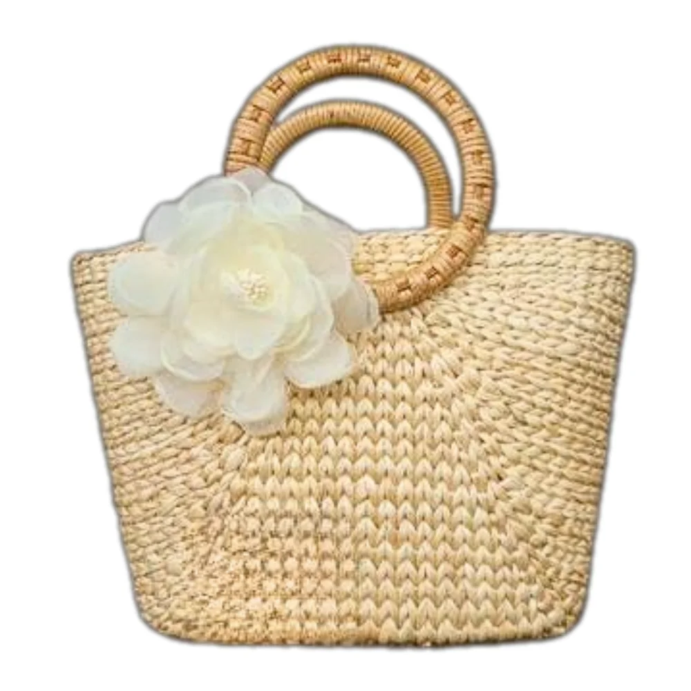 Manufacture Wholesale Woven Handicraft Water Hyacinth Water Hyacinth Handmade Bag Vietnam for Women Hot Product Classic Rattan