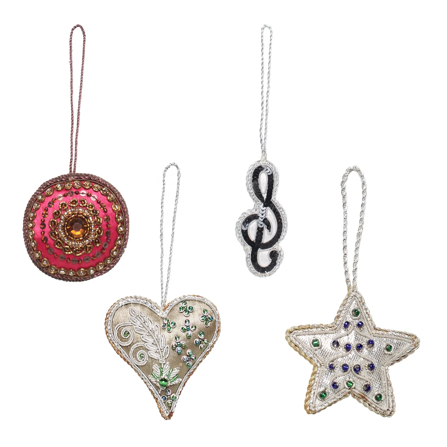 Handmade Embroidered Beaded Velvet satin Christmas Decorations Lama Santa  Socks   Flying Sparrow  Customized  Shapes Wholesale