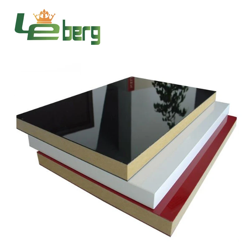 Best Quality Mdf Board PET Film Faced Melamine Laminated High Gloss Wood Fibreboards With Competitive Price