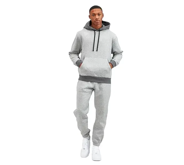 Custom Logo OEM Pullover Mens Sweat Suit With Hoodie Puff print Slim Fit Jogging Track Suits Men Sports Activewear Wholesale